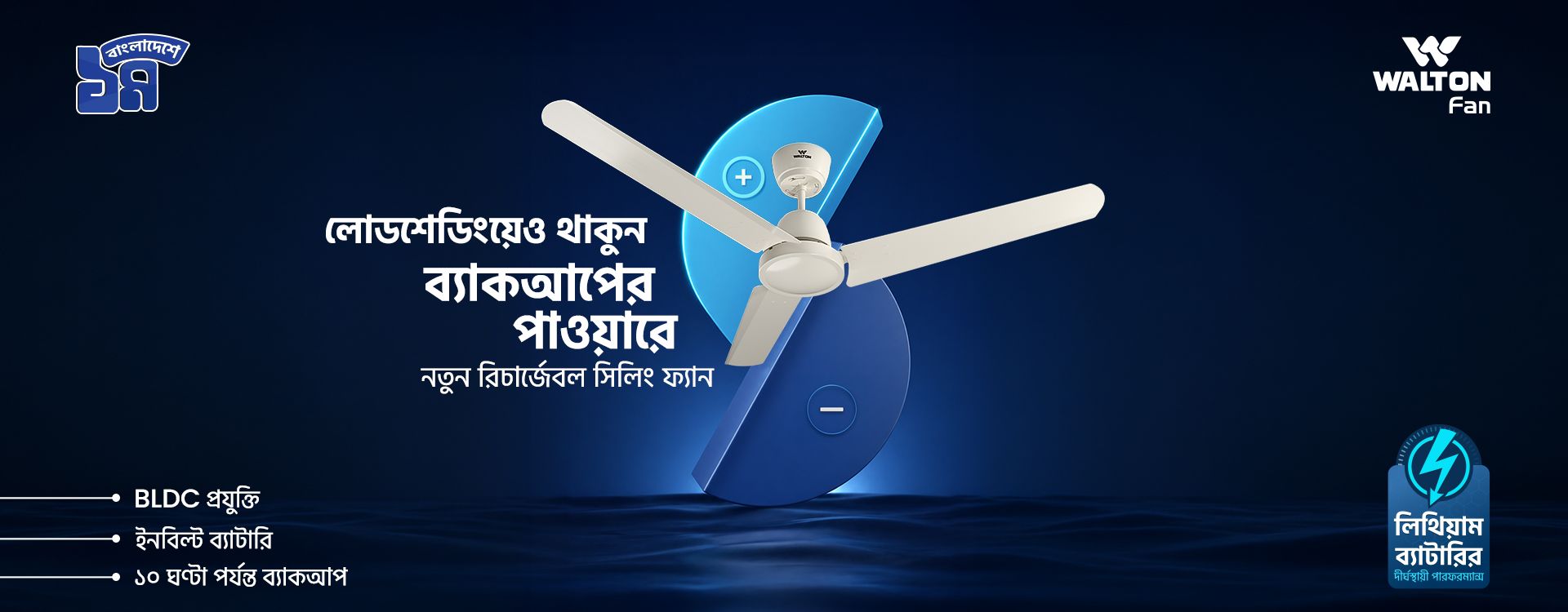 Rechargeable Ceiling Fan