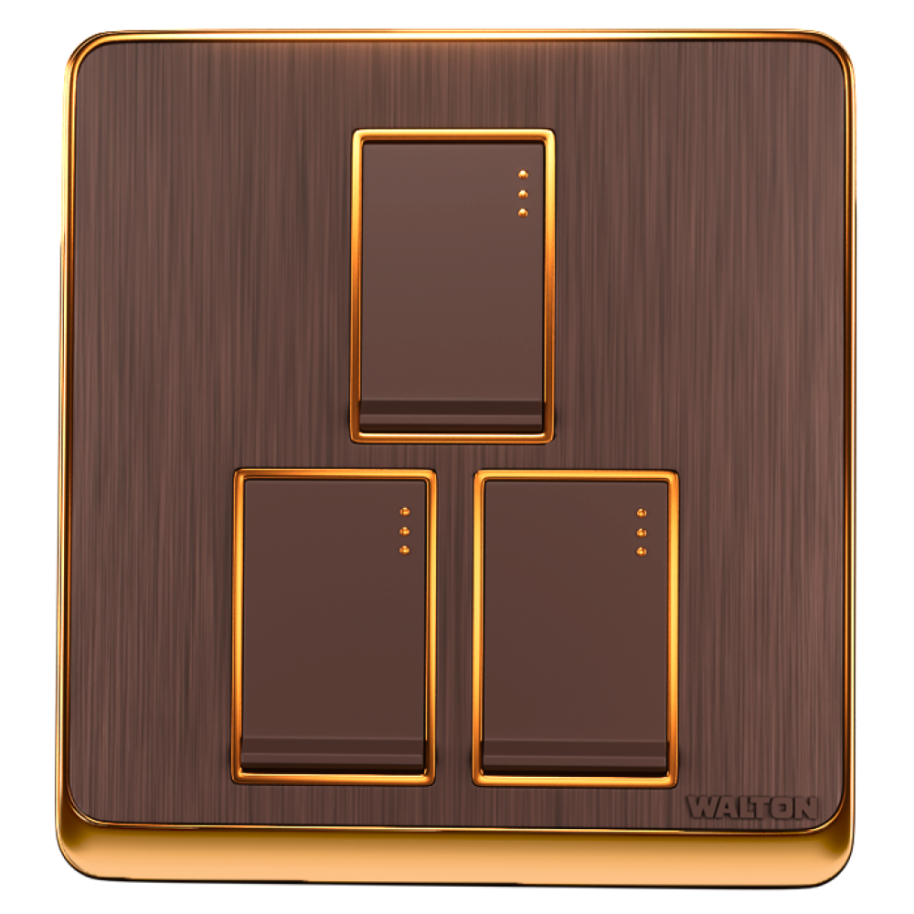3 gang 1 way switch crown series walton