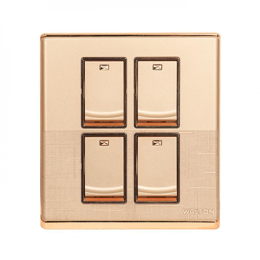 4 gang 1 way switch fiona series walton