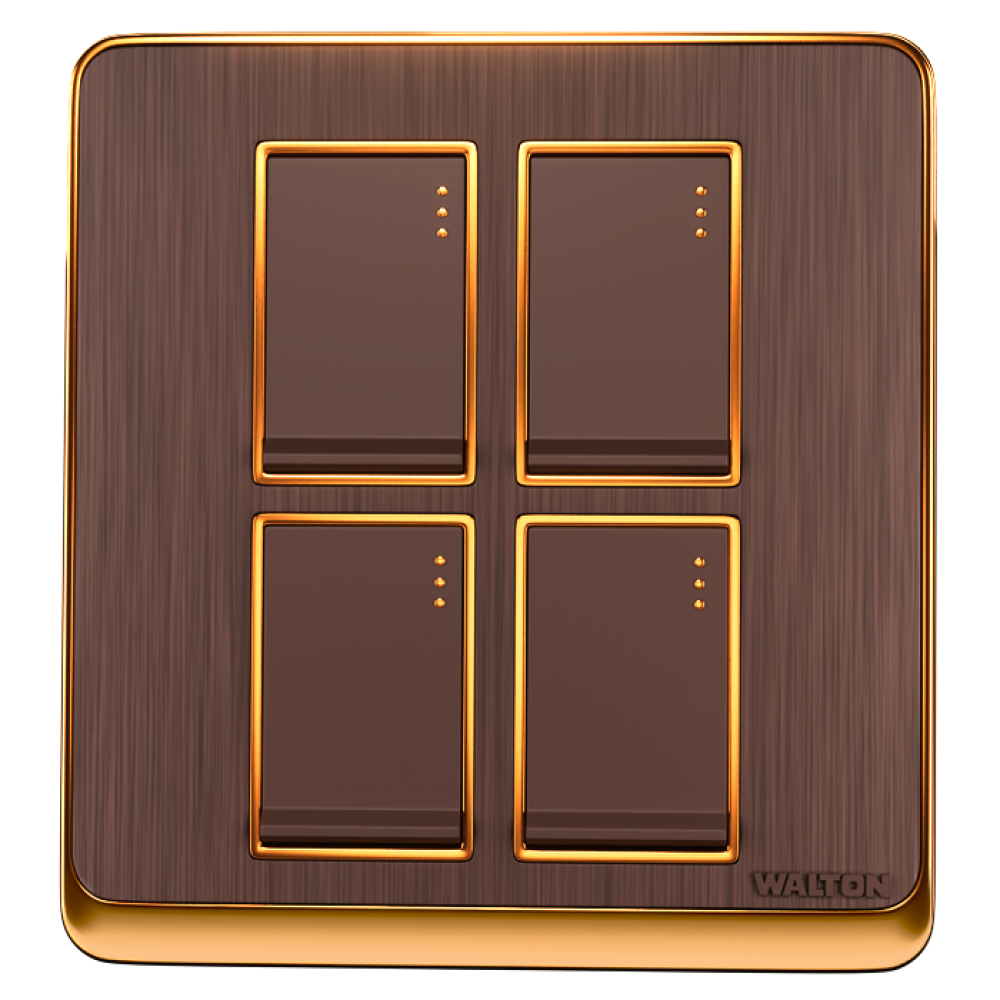 4 gang 1 way switch crown series walton
