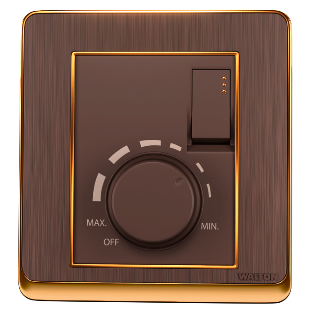 Fan regulator 1 way switch crown series walton