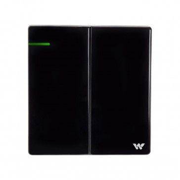 2 gang 1 way switch crystal series walton